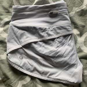 white lululemon shorts